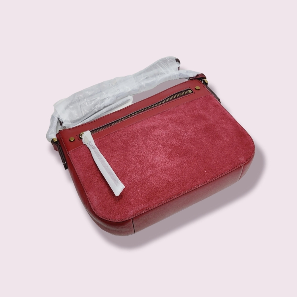 Fossil Farrah Red Velvet Crossbody - Picture 5 of 7
